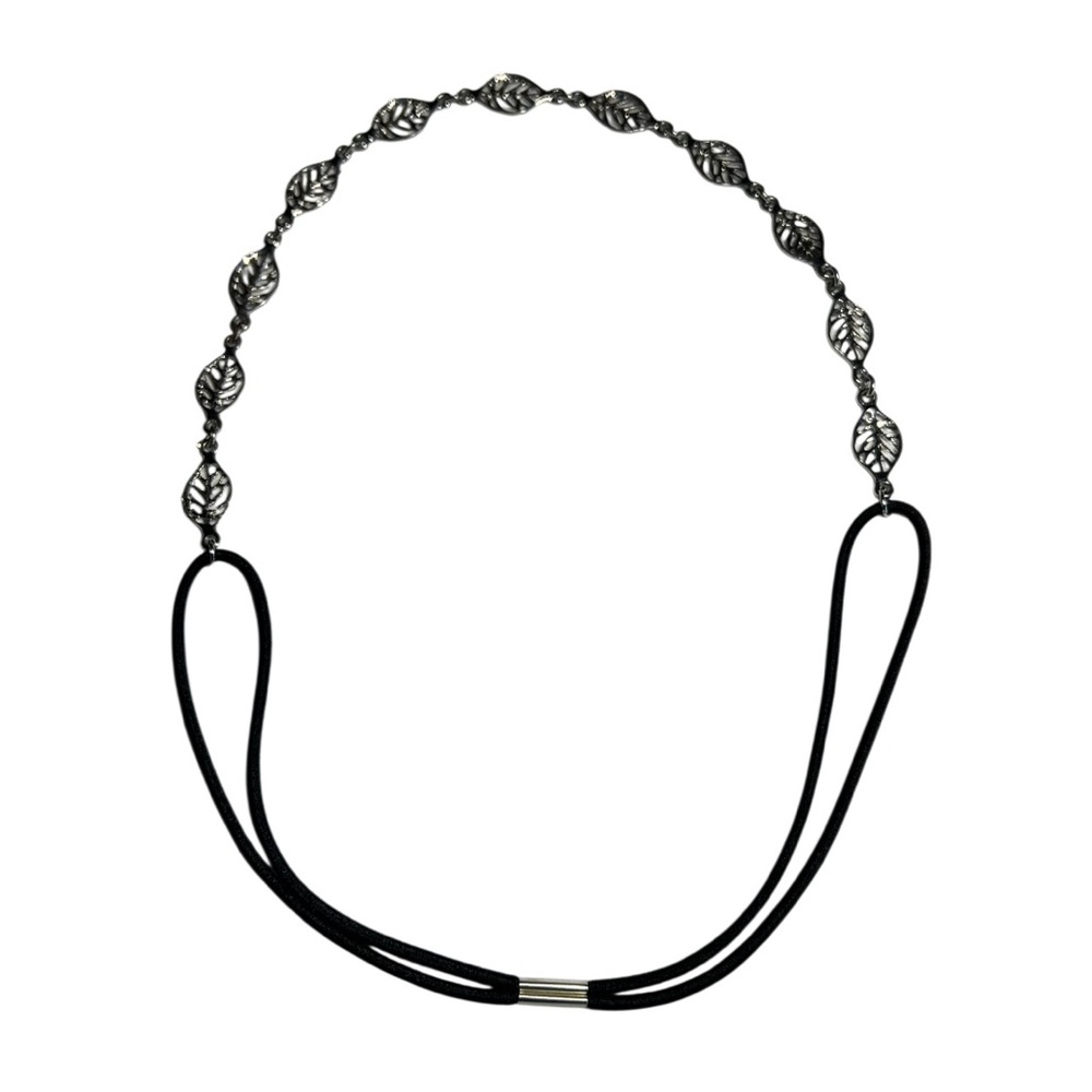 Leaf Design Silver Headband